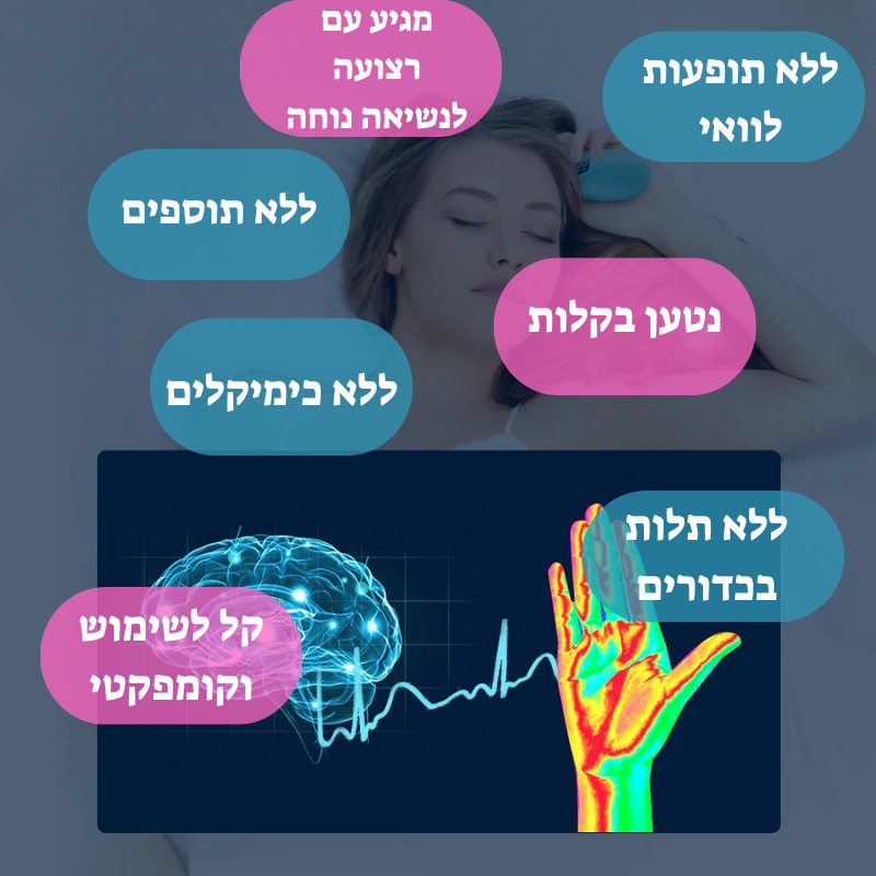 מכשיר לבעיות (הפרעות) שינה לכף היד המסייע בחרדות ודיכאון