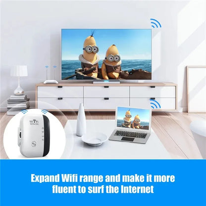 מרחיב (מגדיל) טווח עוצמתי מגביר רשת WiFi חזקה ללא ניתוקים לשיפור קליטת אינטרנט אלחוטי